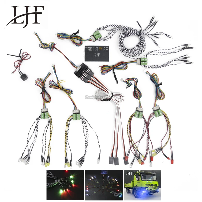 

Светодиодный светильник для радиоуправляемого автомобиля, потолочный светильник s Group, светодиодный, для 1/14 1:14, Tamiya Tailer Truck RC Car Parts