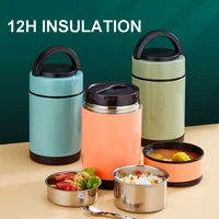 2l high capacity lunch box for men portable stainless steel food storage snack container insulated bento box with tableware