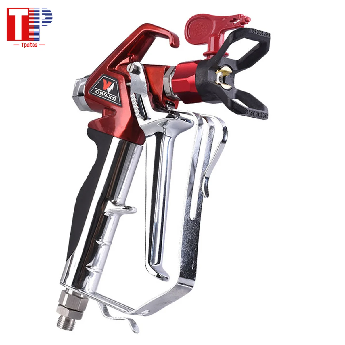 Tpaitlss High Pressure Airless Paint Spray Gun RX-Pro Red Series 538020 with 517 Tip and Guard Titan 0538020