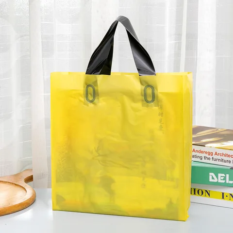 Пластиковый пакет с логотипом на заказ, оптовая продажа, с ручкой, для деловой одежды, Подарочный пакет для покупок (печать не входит в комплект), 50 шт.