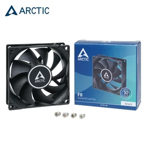 ARCTIC F8 Computer Case 8cm CPU Fan 3pin 2000RPM 80x80x25mm Fixed Speed , Silent , All Black , Upgrade