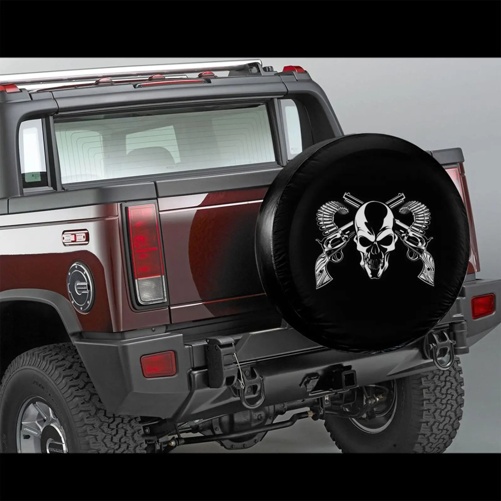 

Skull Tire Accessories 16 Inch Cover for Spare Tire Custom Design 2021