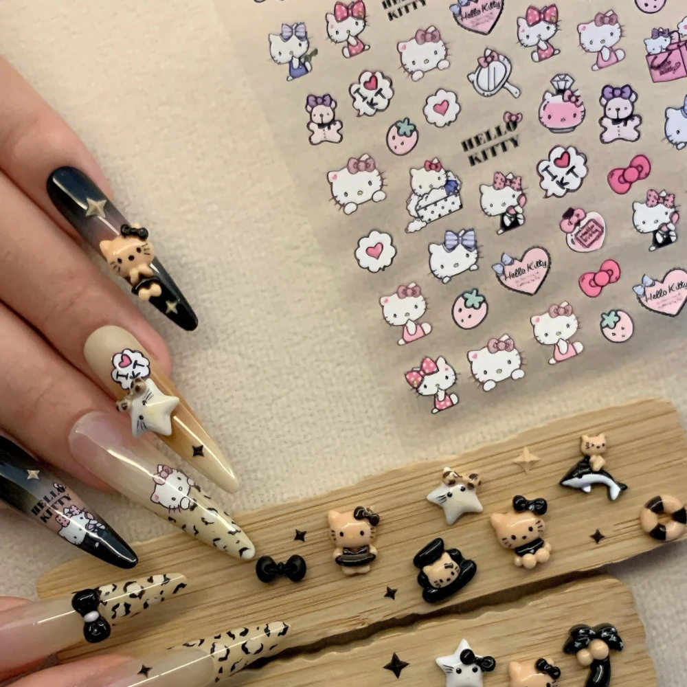 Наклейка для ногтей с рисунком HelloKitty Sanrio пиксельная мелодия мозаика Куроми аниме