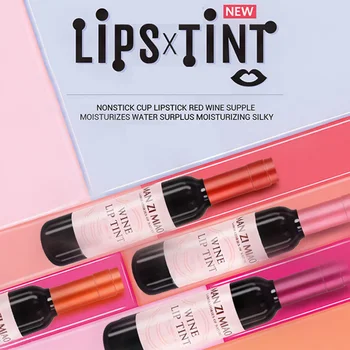Wine Red Korean Style Lip Tint Baby Pink Lip For Women Makeup Liquid Lipstick Moisturize Lip gloss red lip Cosmetic 5
