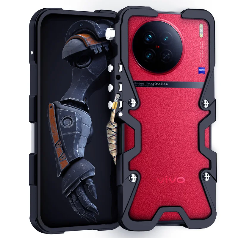 Роскошные армированные металлические алюминиевые Чехлы для телефона бампер Vivo