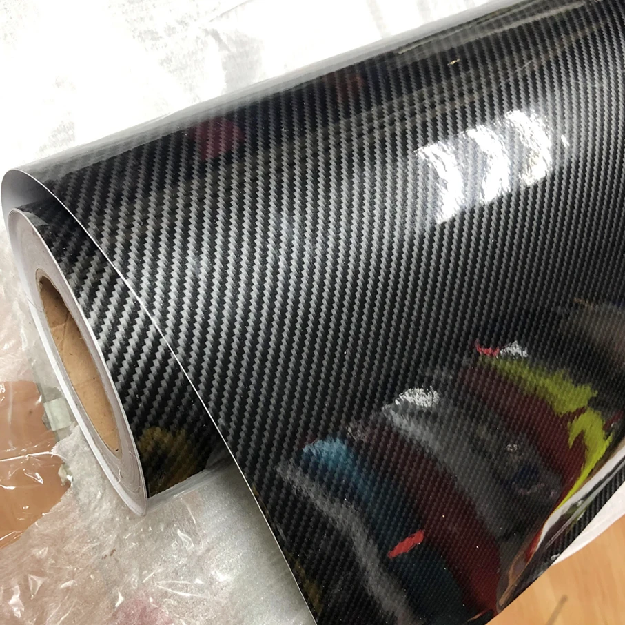 Блестящая Глянцевая 2d пленка из углеродного волокна Виниловая наклейка