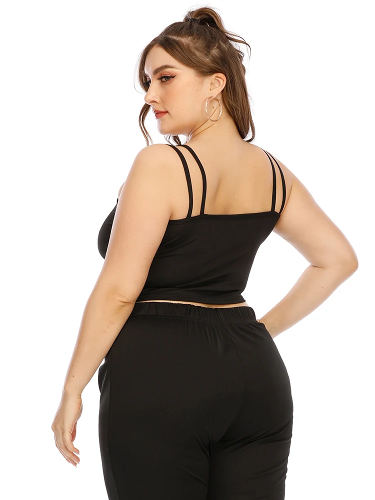 Sexy Women Smocking Camisole Summer Solid Color Plus Size For Crop Top Fashion Women's Clothing Lady Tanks New 2022