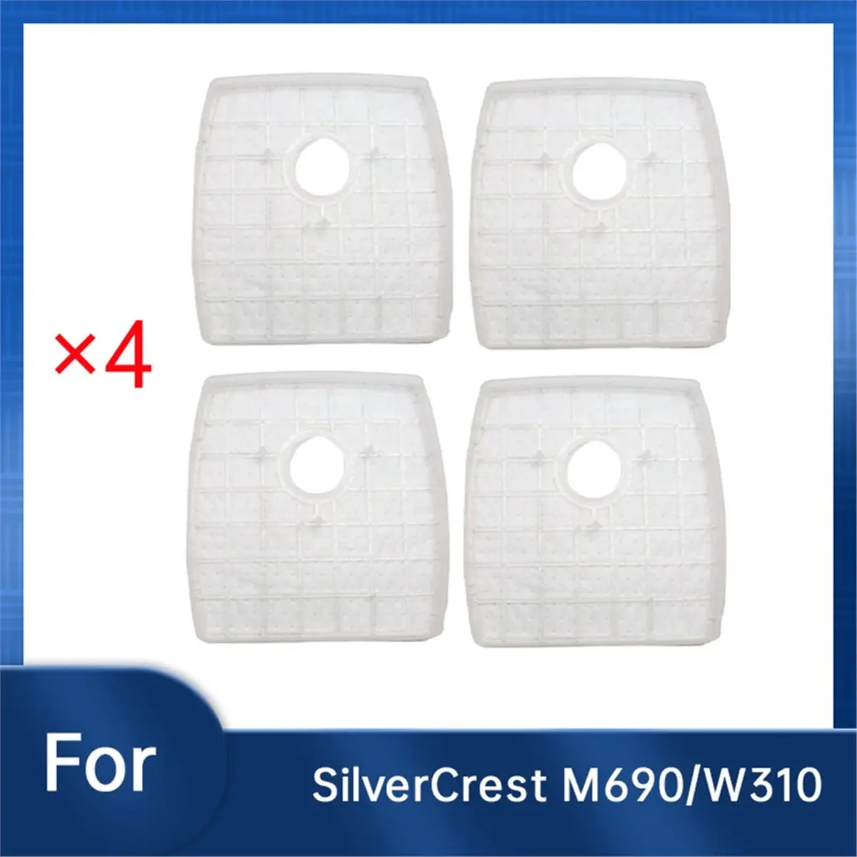 Фото 【АКСЕССУАРЫ ДЛЯ ПЫЛЕСОСОВ】 4 шт. фильтров для пылесосов SilverCrest M690/W310, запасные части для фильтров. №4
