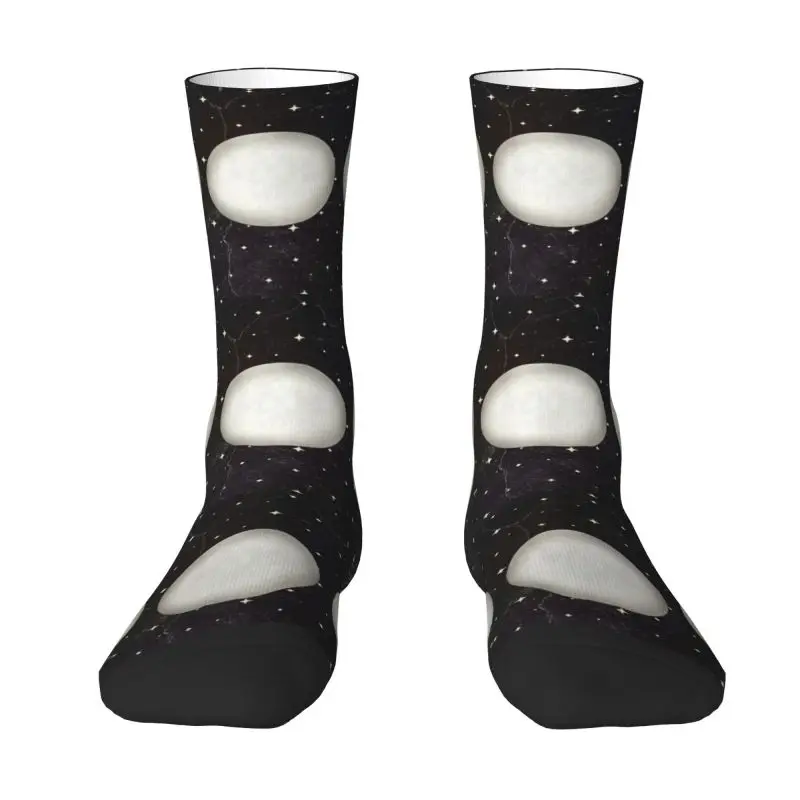 

Triple Goddess Moon Men's Crew Socks Unisex Cool 3D Printed Pentagram Pagan Wiccan Dress Socks