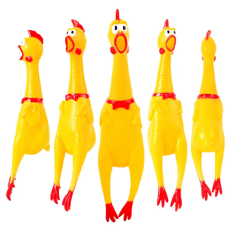 

2022 New Funny Screaming Chicken Squeeze Sound Toy Pets Dog Toys Product Shrilling Decompression Tool Squeak Vent chicken