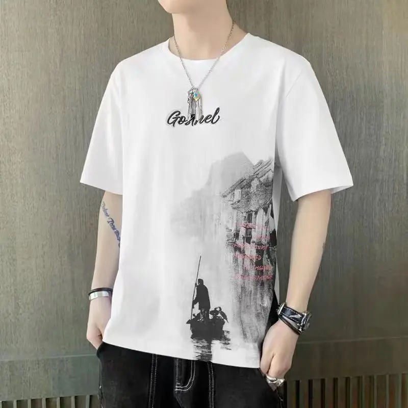 

2022 Men Clothing Harajuku Oversized T-shirt Summer Cool Unisex Tops Hip Hop Funny Print Tshirt Casual Korean Streetwear Loose