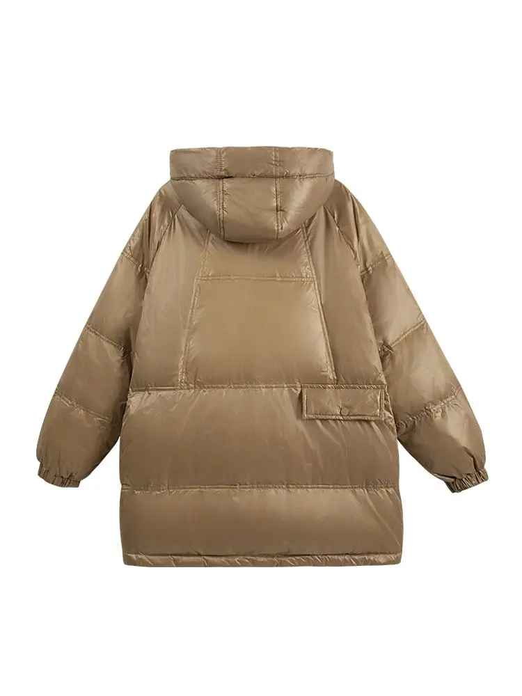 New Women Casual Style Down Jacket White Duck Down Jackets Autumn Winter Warm Hoodies And  Female Outwear