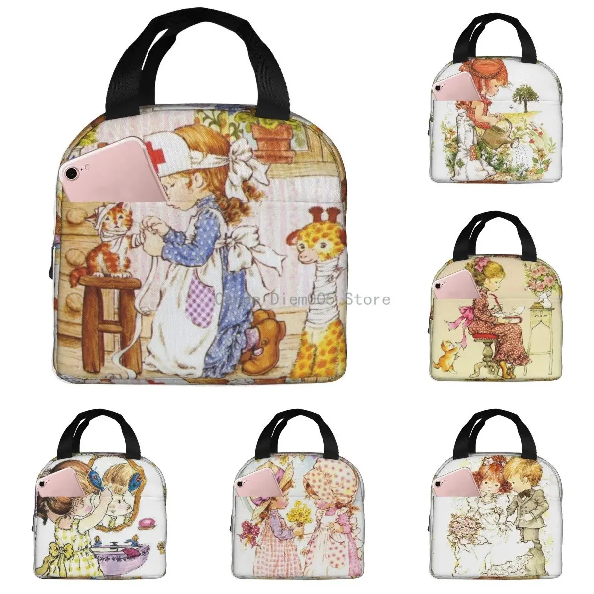 

Термоизолированный Ланч-бокс Сара Кэй, сумка-холодильник, сумка для бенто, контейнер для ланча, сумка для хранения пищи