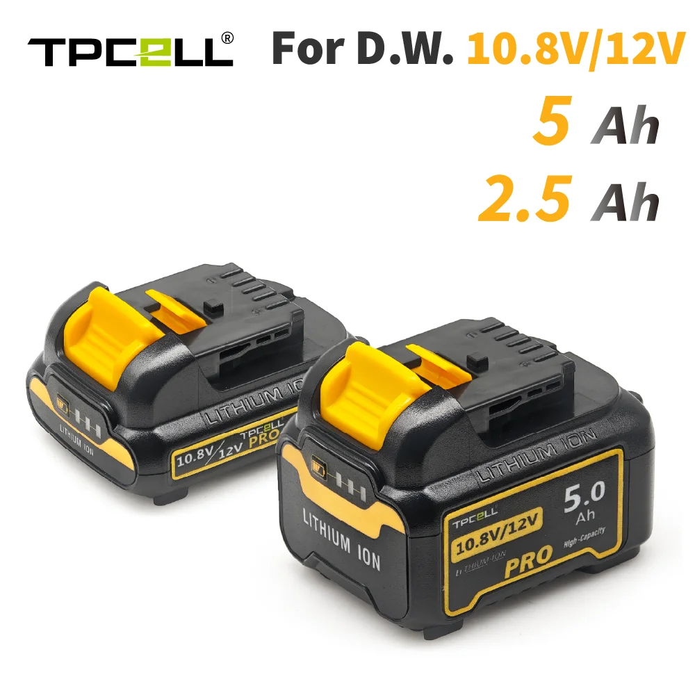 Фото Аккумулятор TPCELL для DW 12V 2.5Ah/5Ah, замена для DCB120 №1