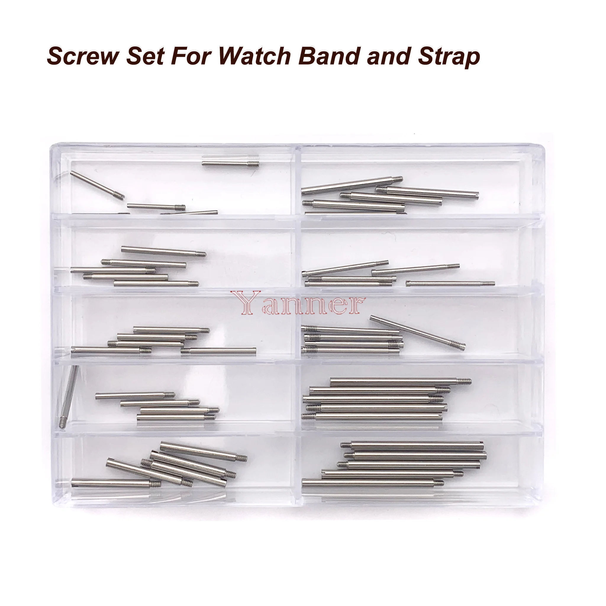Screw Tube Rod for Metal Watch Band 50pcs 10 sizes Stainless Steel  Repair Tools Watch Parts 8.5mm - 26mm Free Shipping