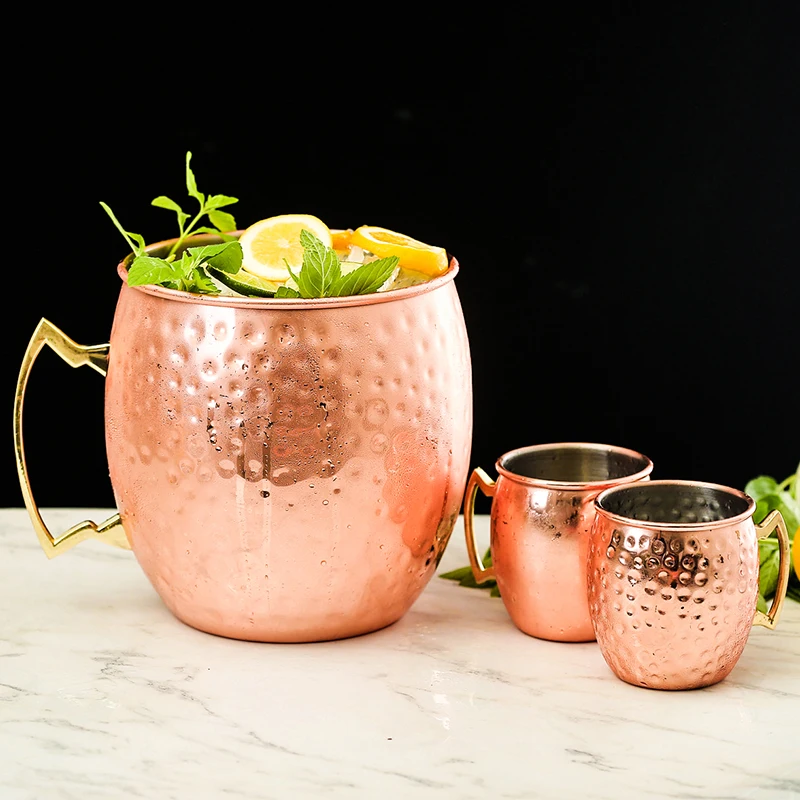 

Jumbo 166.6oz( 5000ml) Hammered Moscow Mule Mug Mega Mug Moscow Mule Ice Bucket Mug