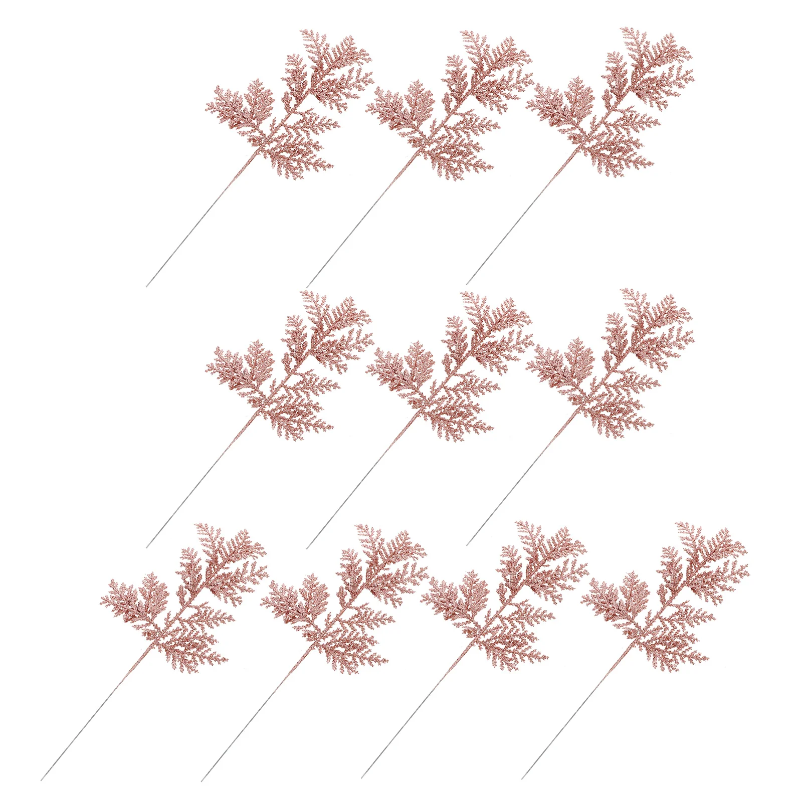 

Christmas Glitter Artificial Leaves Picks Branches Stems Leaf Ornaments Berries Stem Floralpine