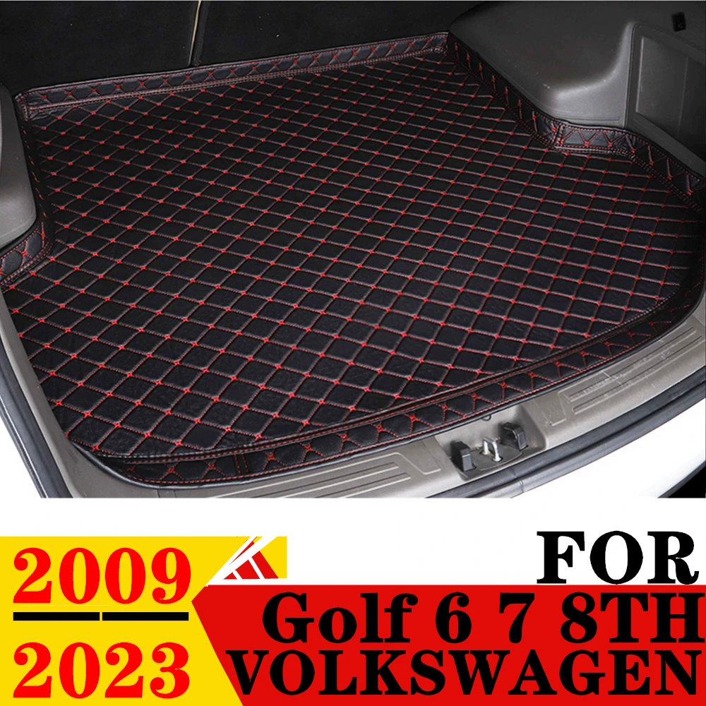 

Car Trunk Mat For Volkswagen VW Golf 2009-23 All Weather XPE High Side Rear Cargo Cover Carpet Liner Tail Parts Boot Luggage Pad