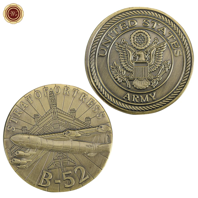 

Бомбардировка армии США, бомбардировка самолета, сувенир с медным покрытием, военная монета, памятная монета для коллекции