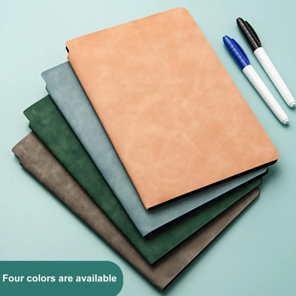 

No Residue 1 Set Great Students A5 Notepad Writing Board with Marker Eco-friendly Note Board Double Side for Classroom