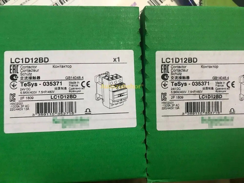 

1pc DC contactor LC1D12BD LC1-D12BD DC24V 12A
