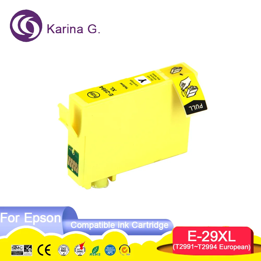 Европейский 29XL 29XL T29XL T2991 T2992 T2993 T2994 Совместимый цветной струйный картридж для принтера Epson XP255 XP-235 XP-332 (art.: 3920cbe2cc820) - 3920cbe2cc820
