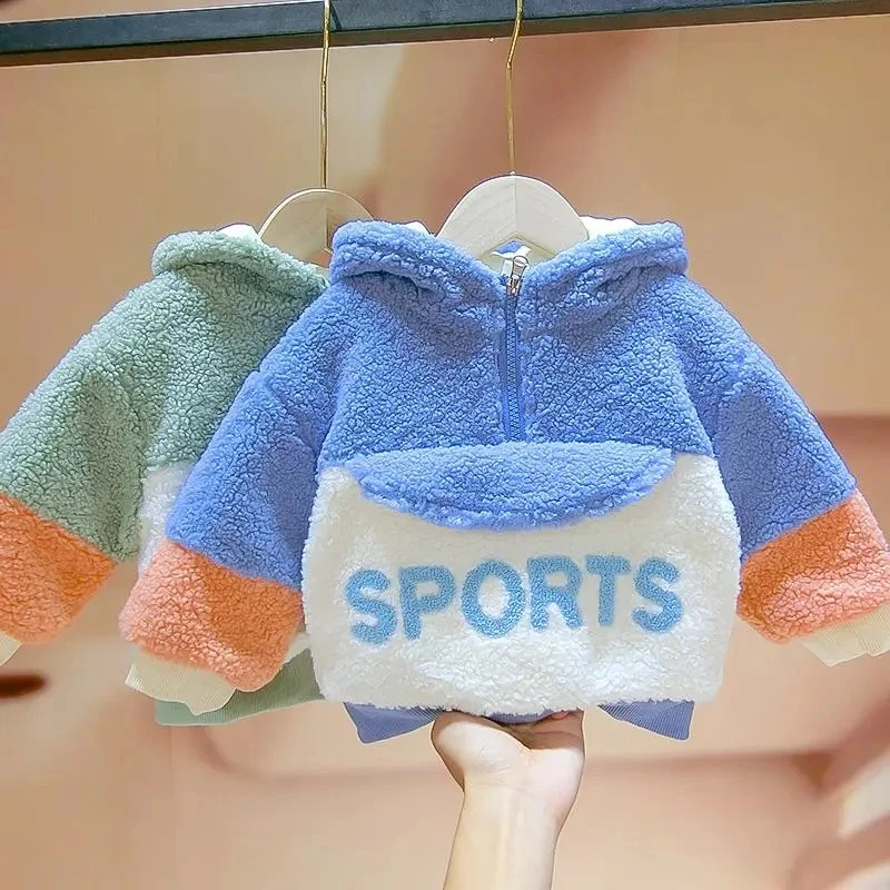 

Новые зимние свитера для мальчиков и девочек Теплые пальто для малышей Детская одежда плотные шерстяные топы с рисунками пуловеры, одежда д...