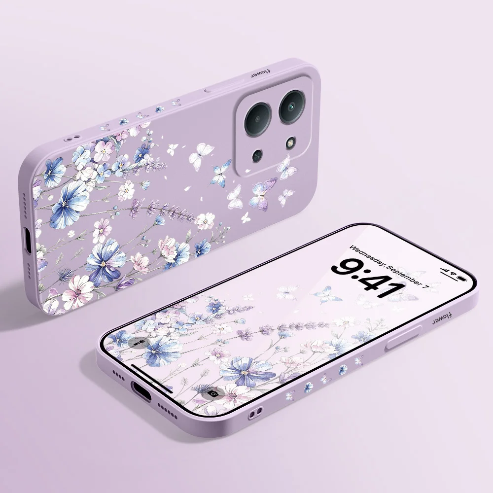 Фото Чехол для телефона Lily Butterfly для Xiaomi Poco X8 M8 F8 X7 M7 F7 X6 M6 F6 X5 M5 F5 Pro Max Ultra 4G 5G, мягкий силиконовый чехол. №4