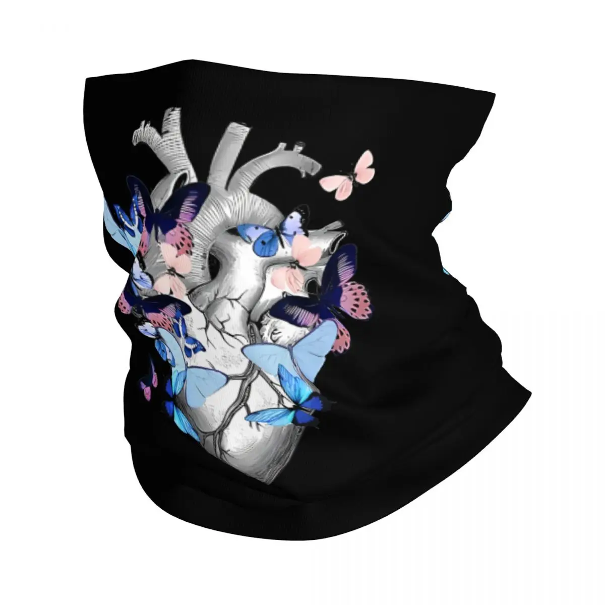 Шейный платок из полиэстера с изображением сердца