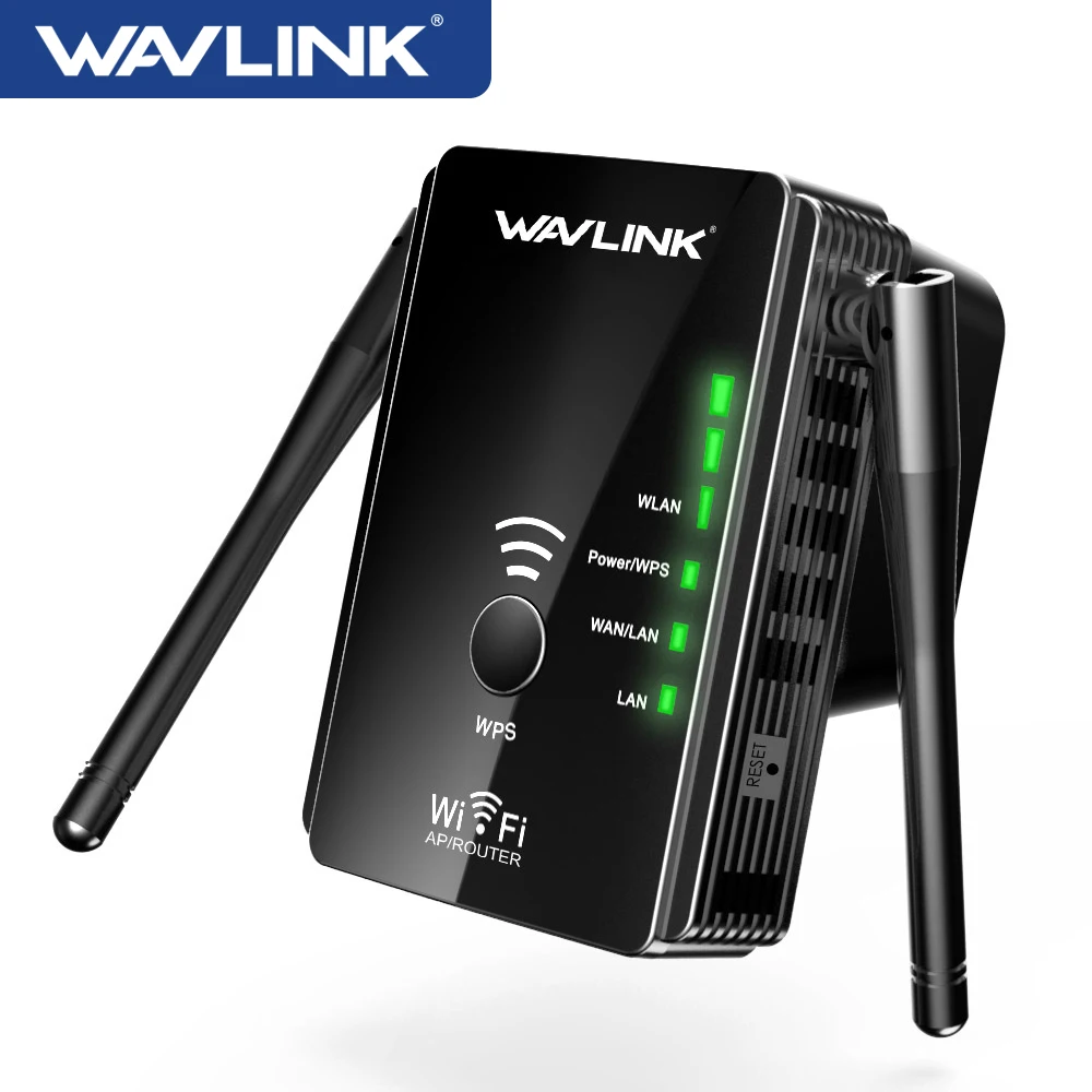 Wavlink-wireless Wifi Repetidor 2.4g 300mbps Wifi Extender Router Boost Cobertura Wifi Fácil Instalação Wall-plug Botão Wps ue
