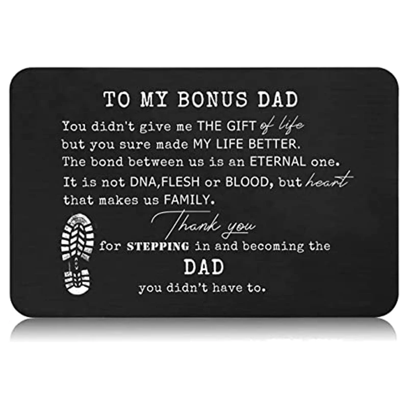 

You Didn't Give Me The Life Wallet Card Gifts for Stepfather From Son Daughter for Wedding Gifts Christmas Father's Day Gifts