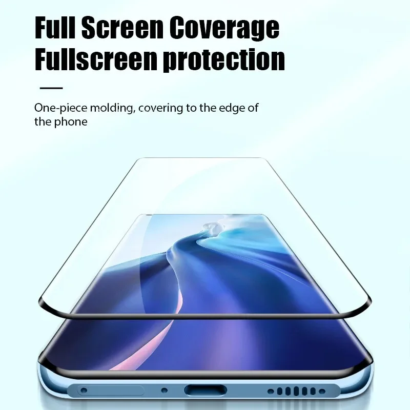 Изогнутое закаленное стекло HD для Xiaomi Mi 13 12 11 Pro 4 шт.