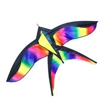 large rainbow bird kites with handle line nylon fabric swallow kite bird kites