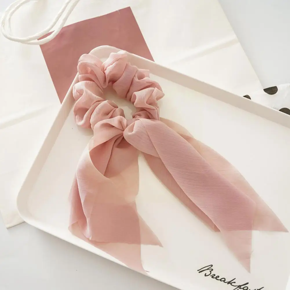 

Summer Women Ponytail Hair Ties Scarf Elastic Hair Rope for Women Hair Bow Scrunchies Hair Bands Ribbon Hair Accessories Y5G3