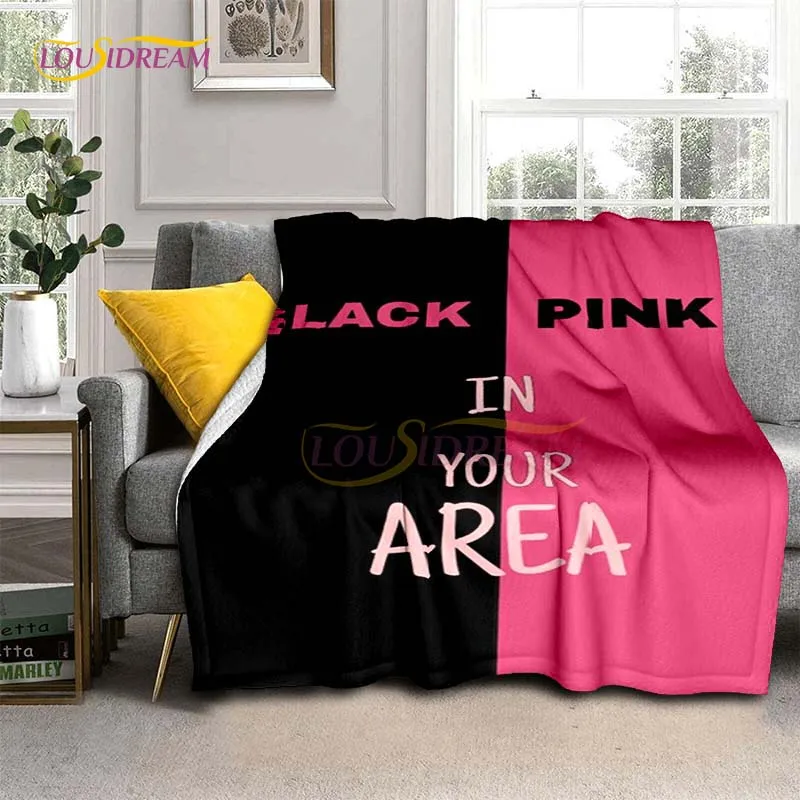 Kpop Star Girl Group BlackPink Blanket Cover Flannel Blankets for Beds Sofas Warm Bed Sheet Soft Bedding Room Decor Fans Gift |