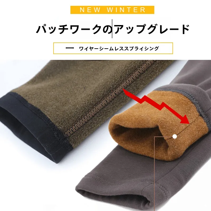 Langrui Брюки с хлопковой подкладкой из верблюжьего волокна женские двухслойные