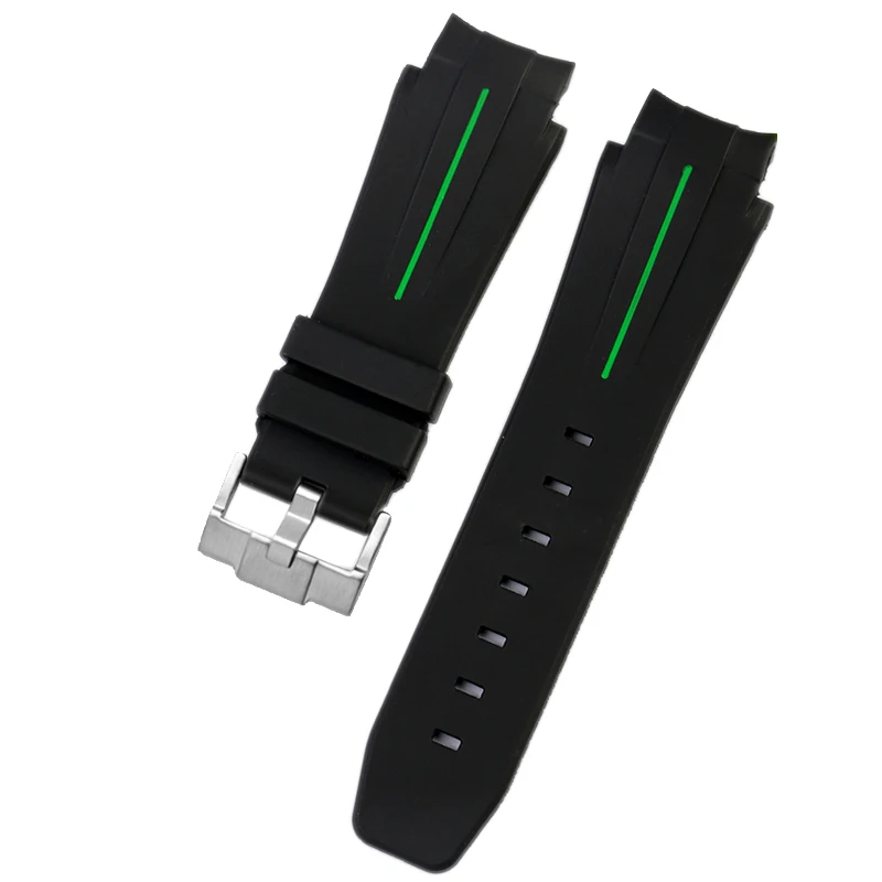 Rubber Silicone Watchband Fit For Submariner Daytona DEEPSEA Oysterflex Rolex 20mm 21mm 22mm Watch Strap GMT