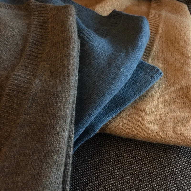 Женский кашемировый кардиган с V-образным вырезом свободный свитер в Корейском