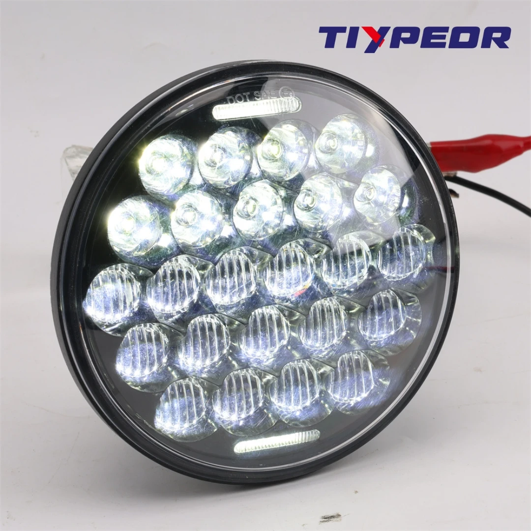 Фото Фара TIYPEOR алюминиевая 5.75'' CREE LED для Harley - 9-16V DC, ближний/дальний свет, 45W/30W, 6000K-6500K, белый свет, 3500LM/2000LM №4