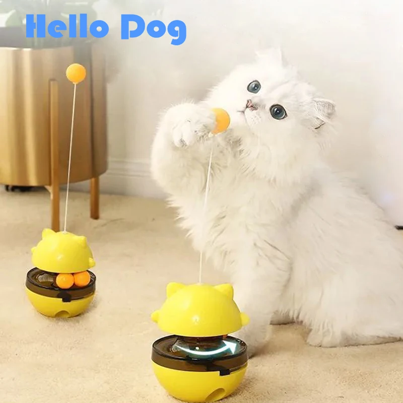 

Cat Toy Tumbler Swing Feeder Interactive Feeder Ball for Pet Dogs and Cats Interactive Balance Bike Kitten Chase Toy