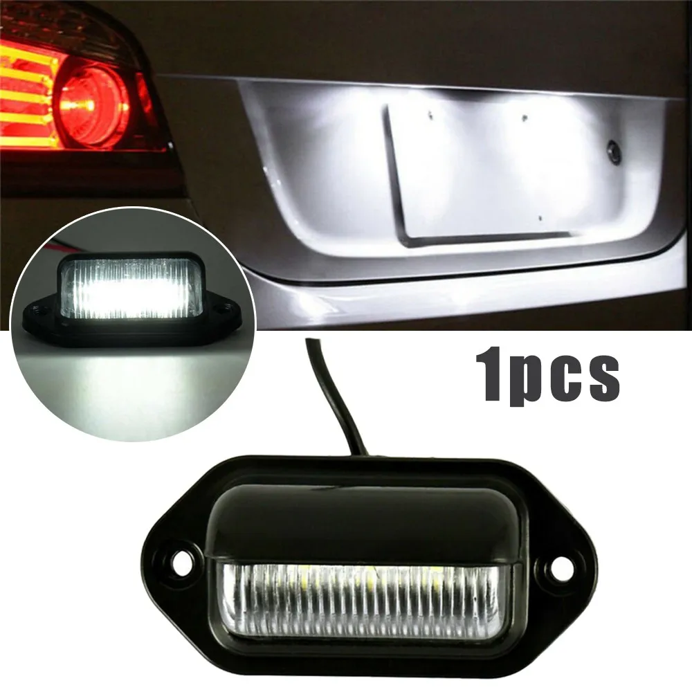 Trailer License Plate Light Truck Waterproof With Screws 12V 6 LED Accessories Car Lamp