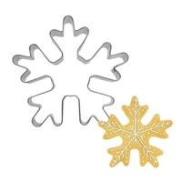 1pcs christmas snowflake shape cookies cutter vegetable biscuit large mold tools baking pastry tools stainless steel bakeware
