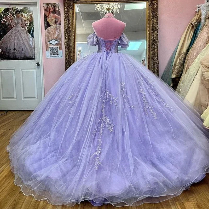 ANGELSBRIDEP сиреневое бальное платье платья для Quinceanera новинка 2025 кружевное принцессы