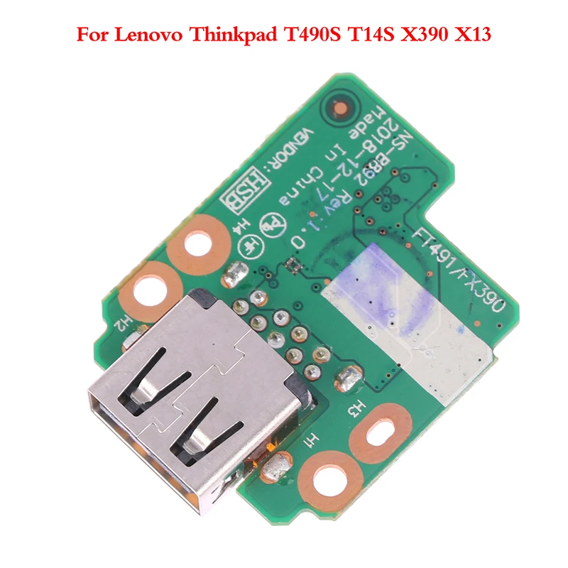 

Новая плата с разъемом питания для Lenovo T490S T14S X390 X13, интерфейсная плата USB, фотоинтерфейс 01YN265