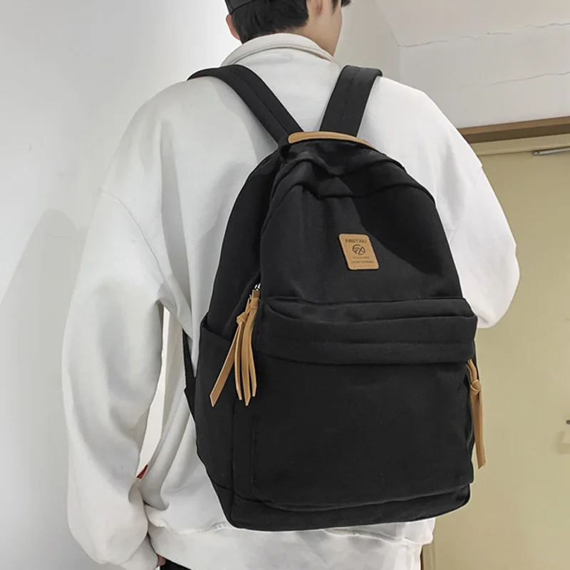 

Женский школьный рюкзак в стиле Харадзюку, классный водонепроницаемый однотонный рюкзак для мужчин и женщин, милые сумки для студентов