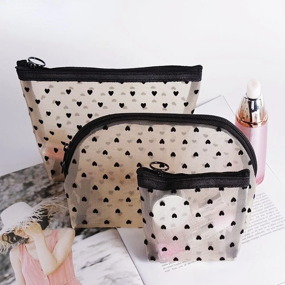 

Transparent Pencil Case Mesh Pencil Bag For Kids Girls Gift Office School Supplies Kawaii Stationery Nylon Pencilcase