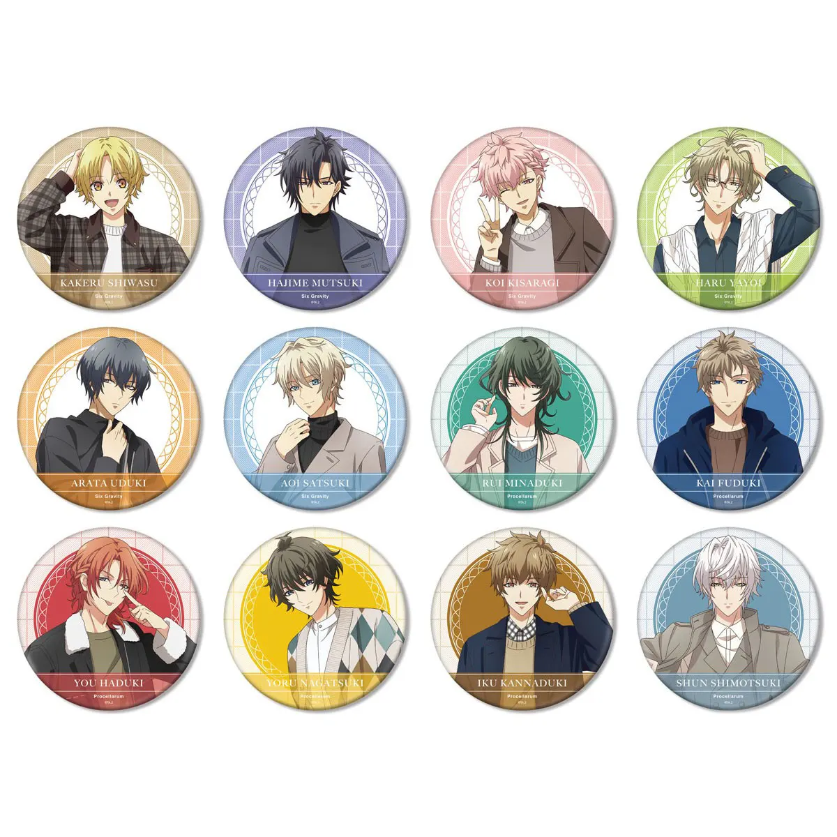

12pcs/1lot THE ANIMATION SHIWASU KAKERU MUTSUKI HAJIME Figure 1295 Metal Badges Round Brooch Pin Badge Bedge Gifts Kids Toy
