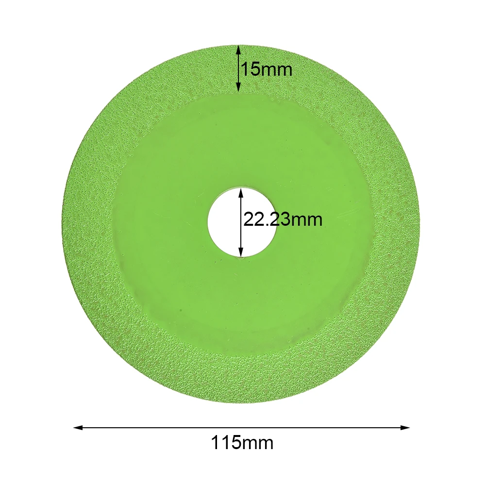 

1Psc 115mm/125mm Green Glass Cutting Disc Diamond High Manganese Steel Saw Blade For 100 Type Angle Grinder Air Tool Accessories