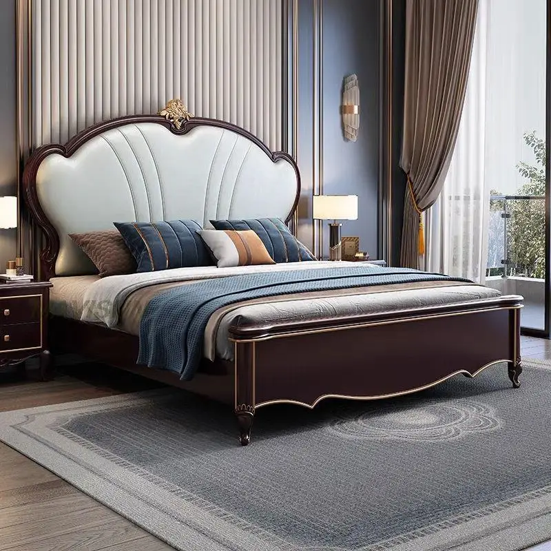 Practical Soft-cover Bed Head 1.8m Light Luxury Modern Master Bedroom Large Bed Loft