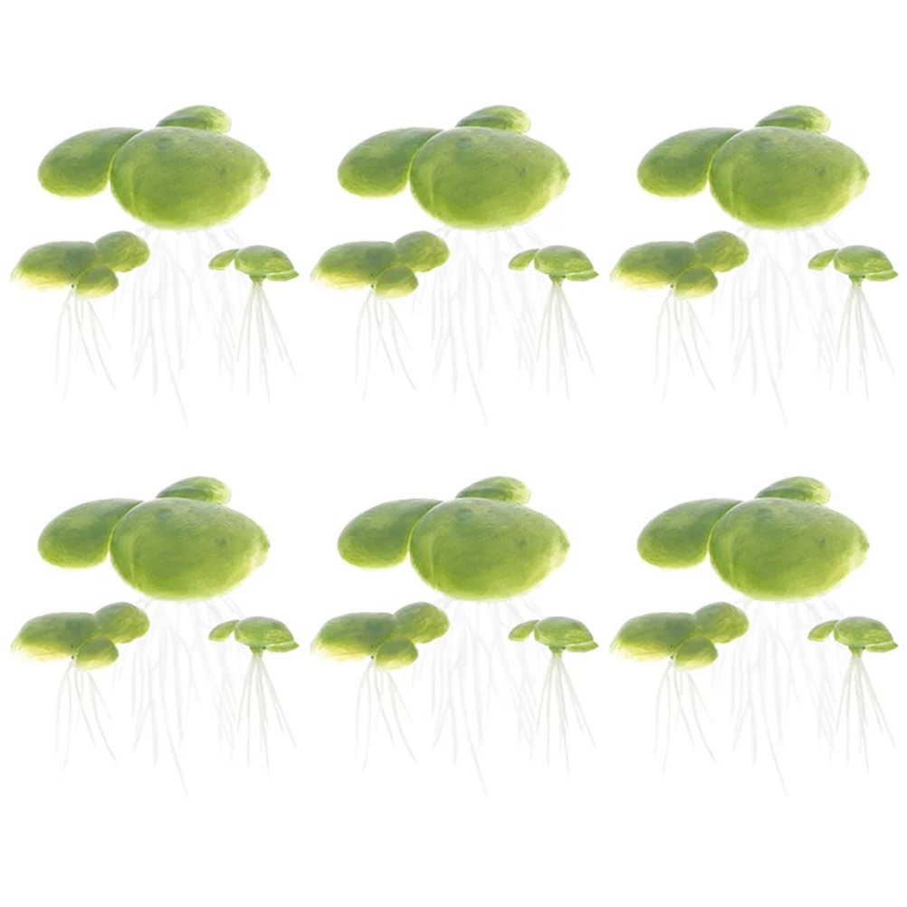 18 шт. искусственные водоросли имитация плавающих листьев аквариум пластиковая